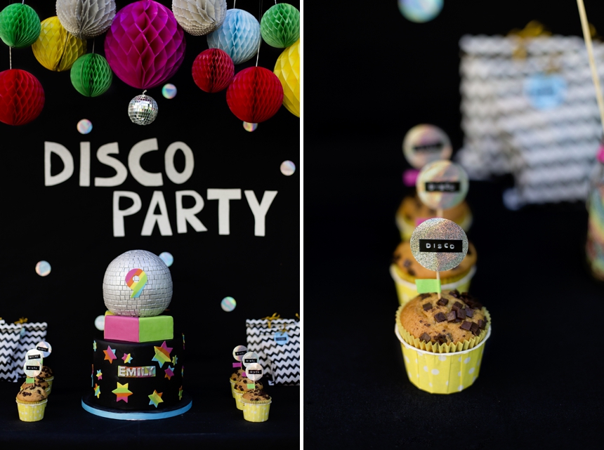 Disco Geburtstagsparty , Disco Party Muffins
