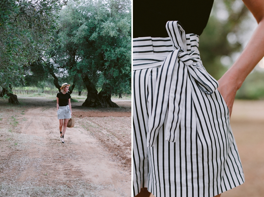 striped High - Waist Shorts - Fashion Inspo