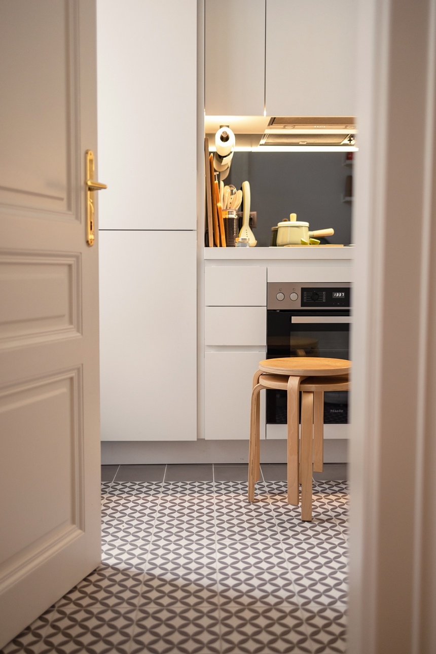 Küche in einer Altbauwohnung in Wien