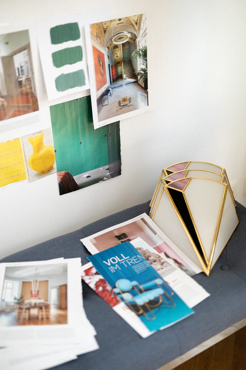 Moodboard , Arbeitsbereich der Innenarchitektin Andreea Cebuc von C'est Design
