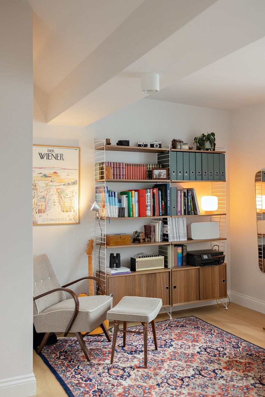 Home Office mit String Regal © Wiener Wohnsinn